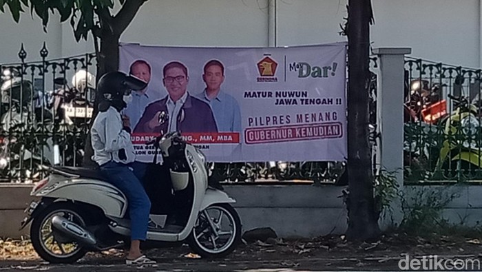 Spanduk Ketua DPD Gerindra Jateng Nyagub di Klaten.
