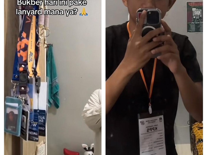 Unggahan pria yang pamer lanyard sebagai anggota KPPS, bikin ngakak.