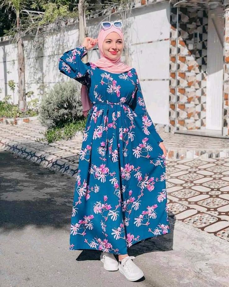 Floral dress, model baju lebaran wanita 2024.