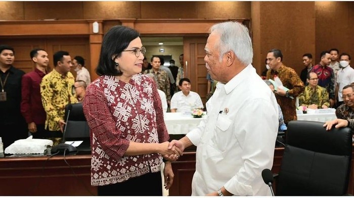 Menkeu Sri Mulyani dan Menteri PUPR Basuki Hadimuljono