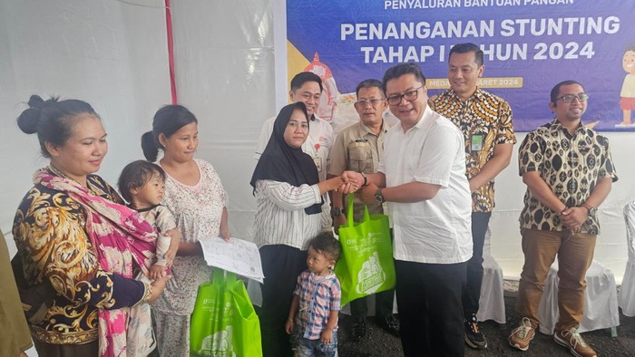 Pemberantasan stunting di Kota Medan turut melibatkan BUMN. Salah satu programnya dengan pemberian bantuan telur dan daging ayam.