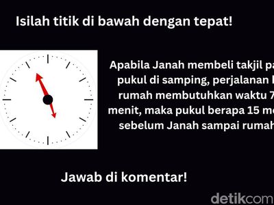 Waktu Berbuka Masih Lama, Ayo Tes Otak Dulu pakai Jam Analog