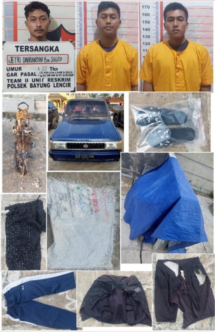 3 tersangka dan sejumlah barang bukti diamankan.