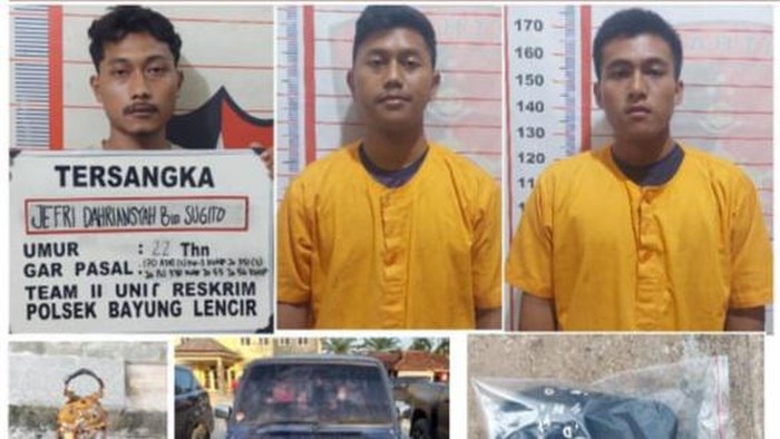 3 tersangka dan sejumlah barang bukti diamankan.