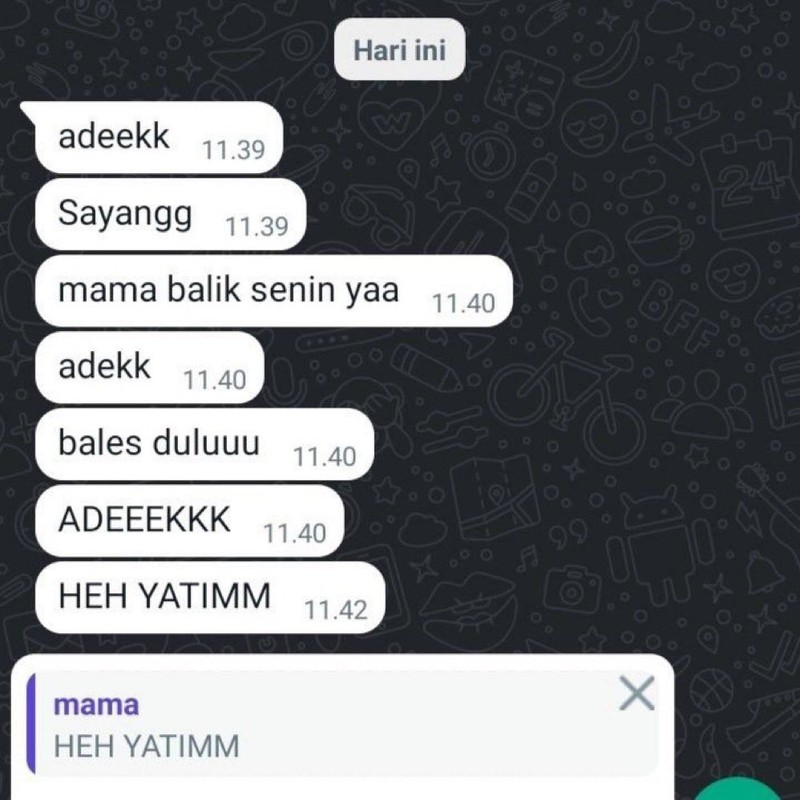 Chat random berikut ini bikin nyengir. Buat yang lagi makan menikmati buka puasa, awas keselek.