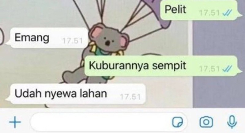 Chat random berikut ini bikin nyengir. Buat yang lagi makan menikmati buka puasa, awas keselek.