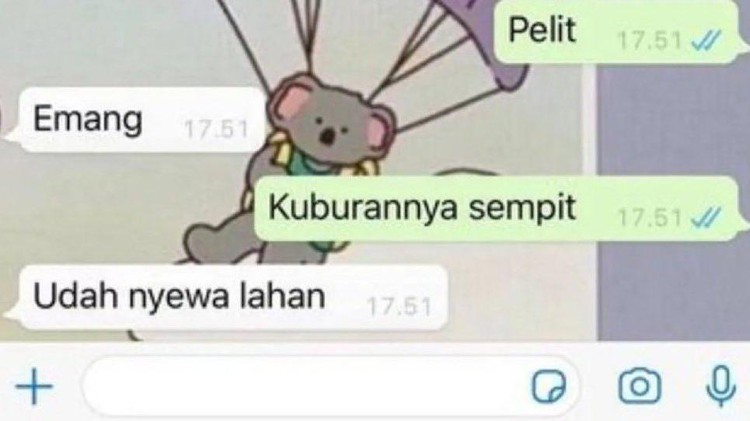 Chat random berikut ini bikin nyengir. Buat yang lagi makan menikmati buka puasa, awas keselek.