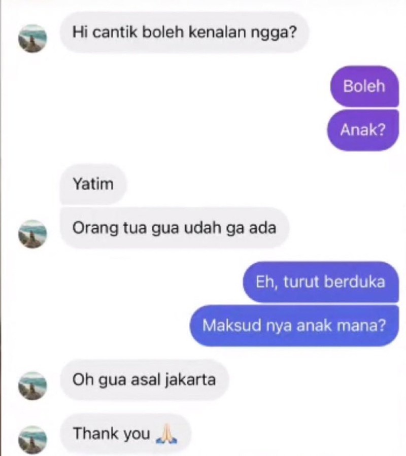 Chat random berikut ini bikin nyengir. Buat yang lagi makan menikmati buka puasa, awas keselek.