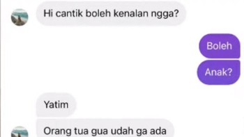 Maksudnya dari mana asalnya, tapi dijawab yatim. Foto: X/txtdarigajelas