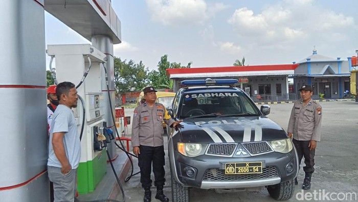 Salah satu SPBU di Ngawi yang ditinjau oleh Kapolres Ngawi.
