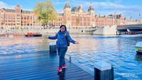 Salah satu sisi kanal di Amsterdam.