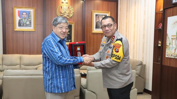 Duta Besar Jepang untuk Indonesia Masaki Yasushi berkunjung ke Polda Kepri.(Dok Polda Kepri)