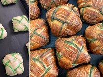 Gemas! Toko Kue Ini Jual Croissant Bentuk Ketupat Isi Rendang