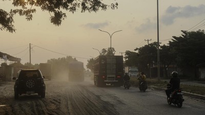 Hati-hati! Jalur Mudik di Cilegon Berpasir
