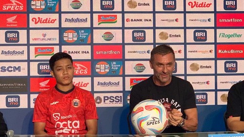 Konferensi pers Persija Jakarta menjelang laga menghadapi Bali United di Gianyar, Bali, Jumat (29/3/2024). (Foto: Siti Muamalah/detikBali)