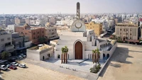 Masjid Mamluki Lancet dibangun oleh studio Babnimnim yang memadukan motif Islam klasik dengan bentuk kontemporer. Adapun, menara masjid ini memiliki tinggi 39 meter. Ruang salat utama masjid ini bisa menampung hingga 600 jamaah. Foto: Mohammed Alsaad and Nasser Alomairi via Dezeen