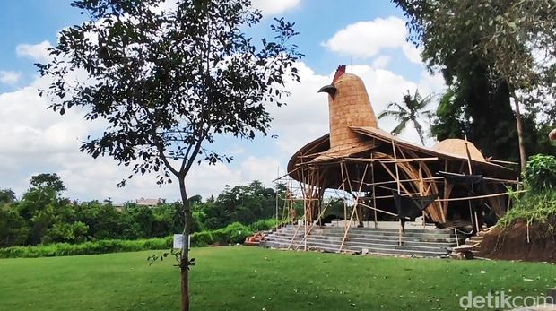 Kawasan desa Wisata Alas Arum di Desa Lodtunduh, Ubud, Gianyar, Bali, sebagai habitat keker Bali, Minggu (31/3/2024). (Putu Krista/detikBali).