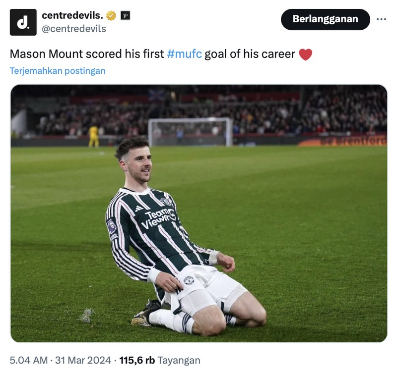 Meme MU diimbangi Brentford dalam laga lanjutan Liga Inggris.