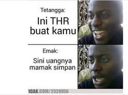Meme Tanda Lebaran Sudah Dekat, Bocil Siap-siap Berburu THR