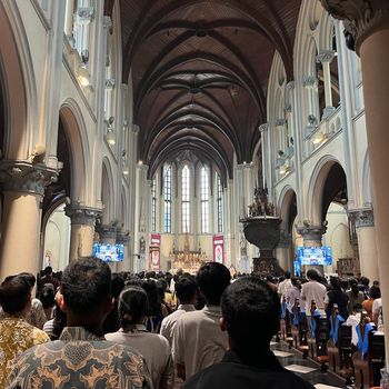 Suasana Misa Hari Raya Paskah di Gereja Katedral Jakarta (Anggi/detikcom)
