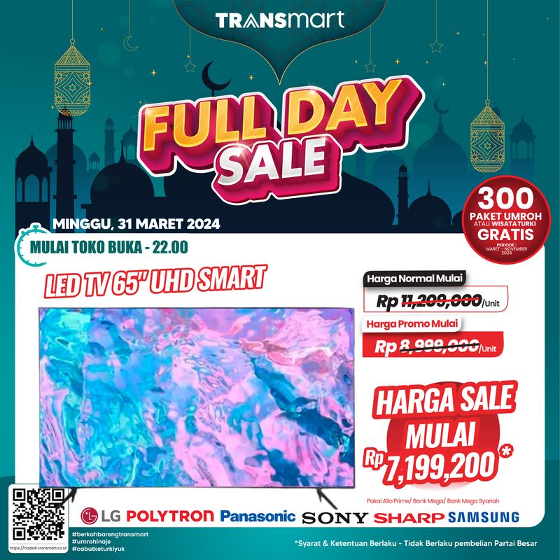 TV LED 50 UHD Samart di Transmart Full Day Sale