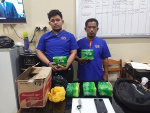 2 Pria di Dumai Dibekuk saat Jemput 5 Kg Sabu di Pelabuhan