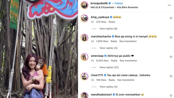 Brisia Jodie Diraba Orang Utan