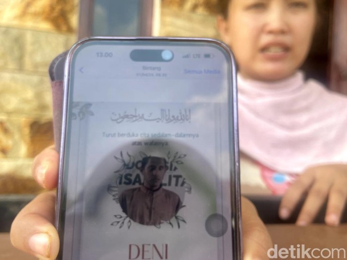 Foto ucapan berduka Deni