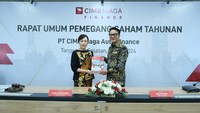Pada RUPST ini, para pemegang saham menyetujui pembagian dividen tunai sebesar Rp 129,64 miliar atau 30% dari laba bersih CIMB Niaga Finance tahun buku 2023 yaitu sebesar Rp 432,14 miliar.  