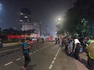 Massa Aksi di Patung Kuda Bubar, Lalu Lintas Kembali Normal