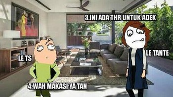 Emak tahu aja kalau ada yang kasih duit THR. Foto: 1cak