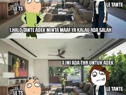 Meme Kocak Berburu THR Lebaran, Ayo Baris yang Rapi!