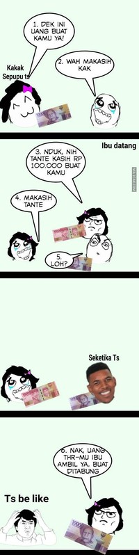 Pasti waktu kecil kamu merasakan serunya kegiatan berburu THR. Kalau sekarang sih sudah besar, jadinya kamu yang harus berbagi, hihi.