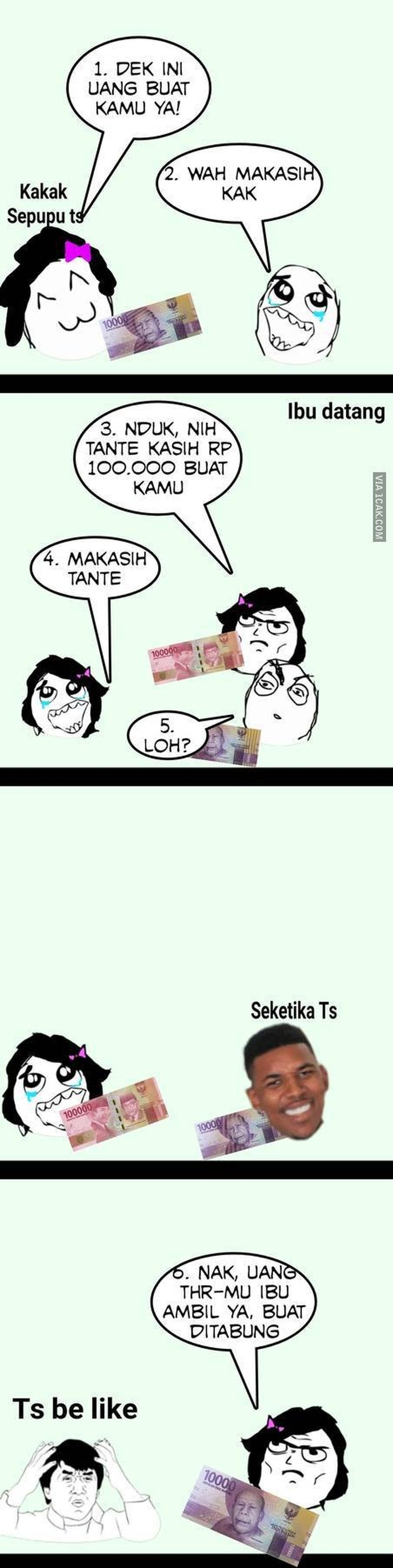 Pasti waktu kecil kamu merasakan serunya kegiatan berburu THR. Kalau sekarang sih sudah besar, jadinya kamu yang harus berbagi, hihi.