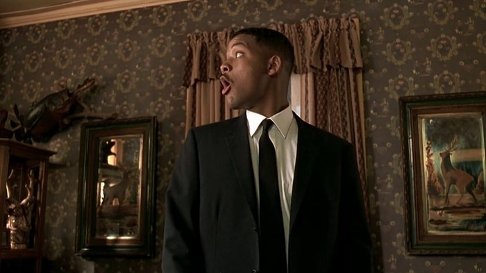Cuplikan adegan Will Smith di Men in Black (1997).