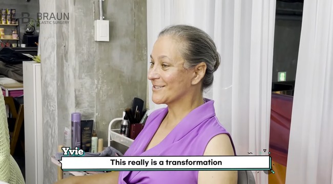 Ia pun operasi di bagian wajah yakni face lift, dahi, mata bagian bawah, dan pengecilan payudara. Foto: YouTube BRAUN Plastic Surgery Korea