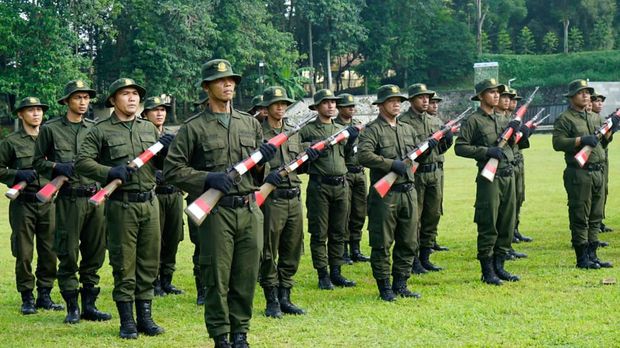 Upacara penutupan pendidikan dan latihan pembentukan reguler Polisi Kehutanan (Polhut) tahun 2024 resmi ditutup. (dok Ist)
