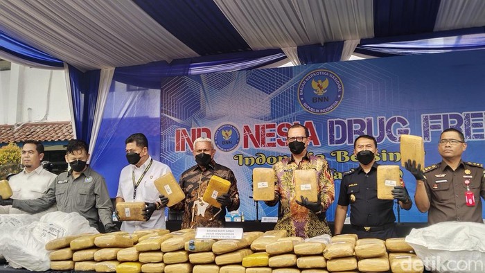 BNN bongkar sindikat peredaran ganja di Aceh. (Ammar Rezqianto/detikcom)