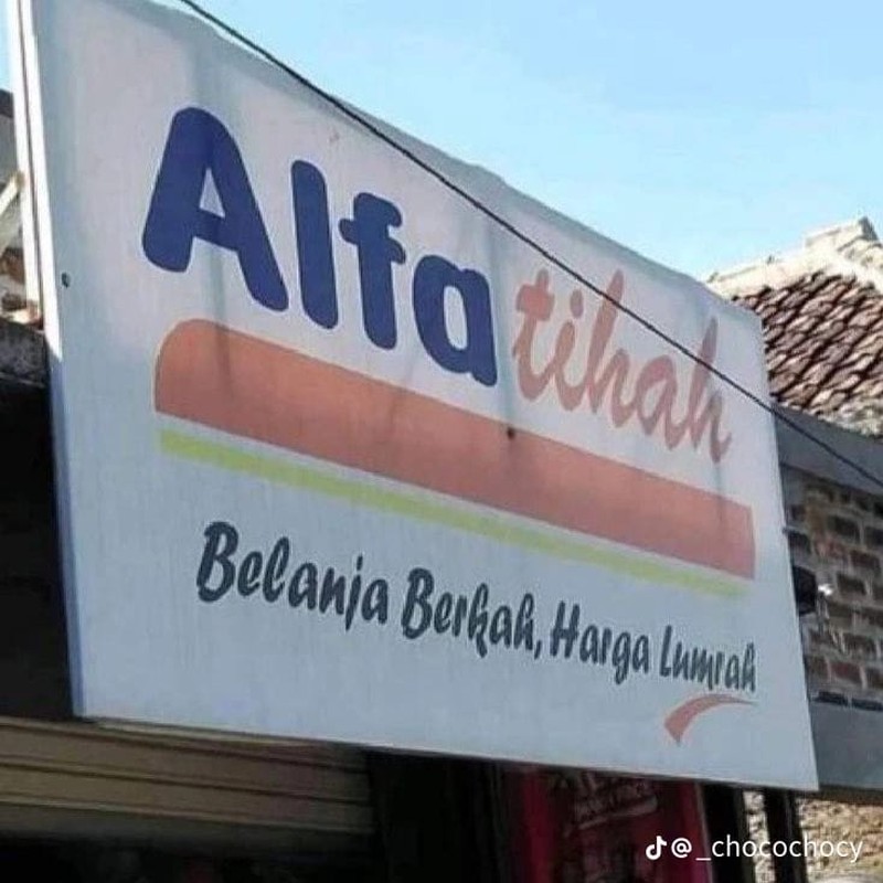 Foto Tulisan Bikin Ngakak