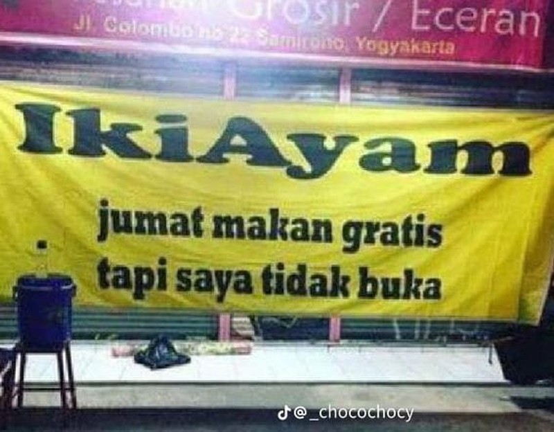 Foto Tulisan Bikin Ngakak