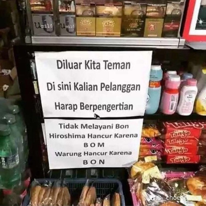 Foto Tulisan Bikin Ngakak