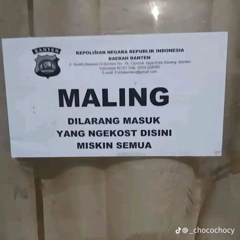 Foto Tulisan Bikin Ngakak