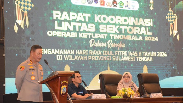 Kapolda Sulteng Irjen Agus Nugroho buka Rakor Persiapan Pengamanan Idul Fitri 2024.