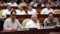 Rapat juga dihadiri Kepala BMKG Dwikorita Karnawati, Menteri Perhubungan Budi Karya Sumadi, Menteri PUPR Basuki Hadimuljono, dan Kakorlantas Irjen Aan Suhanan.  