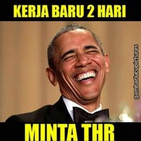 Buat yang baru mulai kerja sabar ya.. baru dapet THR tahun depan. Foto: Instagram/gambarlucupictures