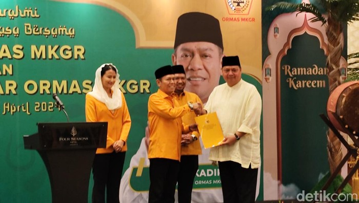 MKGR deklarasi dukung Airlangga jadi Ketum Golkar 2024-2029 (Azhar Bagas Ramadhan/detikcom)