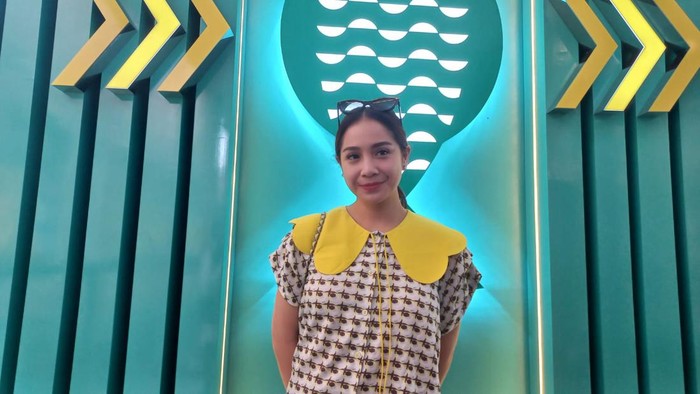 Nagita Slavina saat ditemui di kawasan Kelapa Gading.