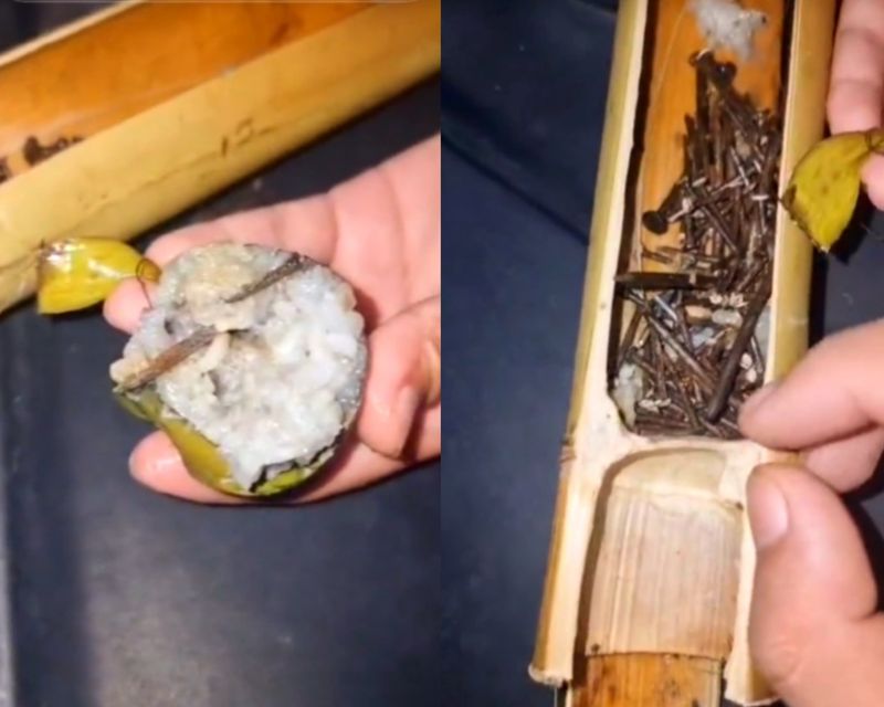 Penjual Ini Kaget Temukan Lemang Buatannya Penuh dengan Paku Berkarat