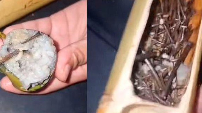 Penjual Ini Kaget Temukan Lemang Buatannya Penuh dengan Paku Berkarat
