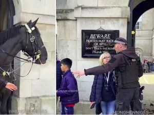Sebal dengan Turis Nakal, Polisi Bersenjata Istana Buckingham Turun Tangan